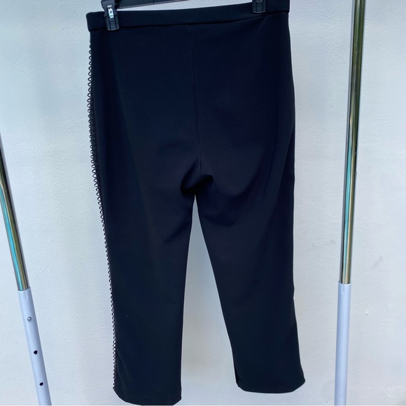 Vintage Black Suede & Leather Trim Stretch Pants Size XL - Picture 6 of 8